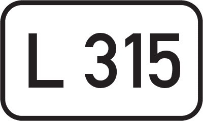 Straßenschild Landesstraße L 315