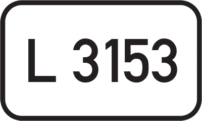 Straßenschild Landesstraße L 3153