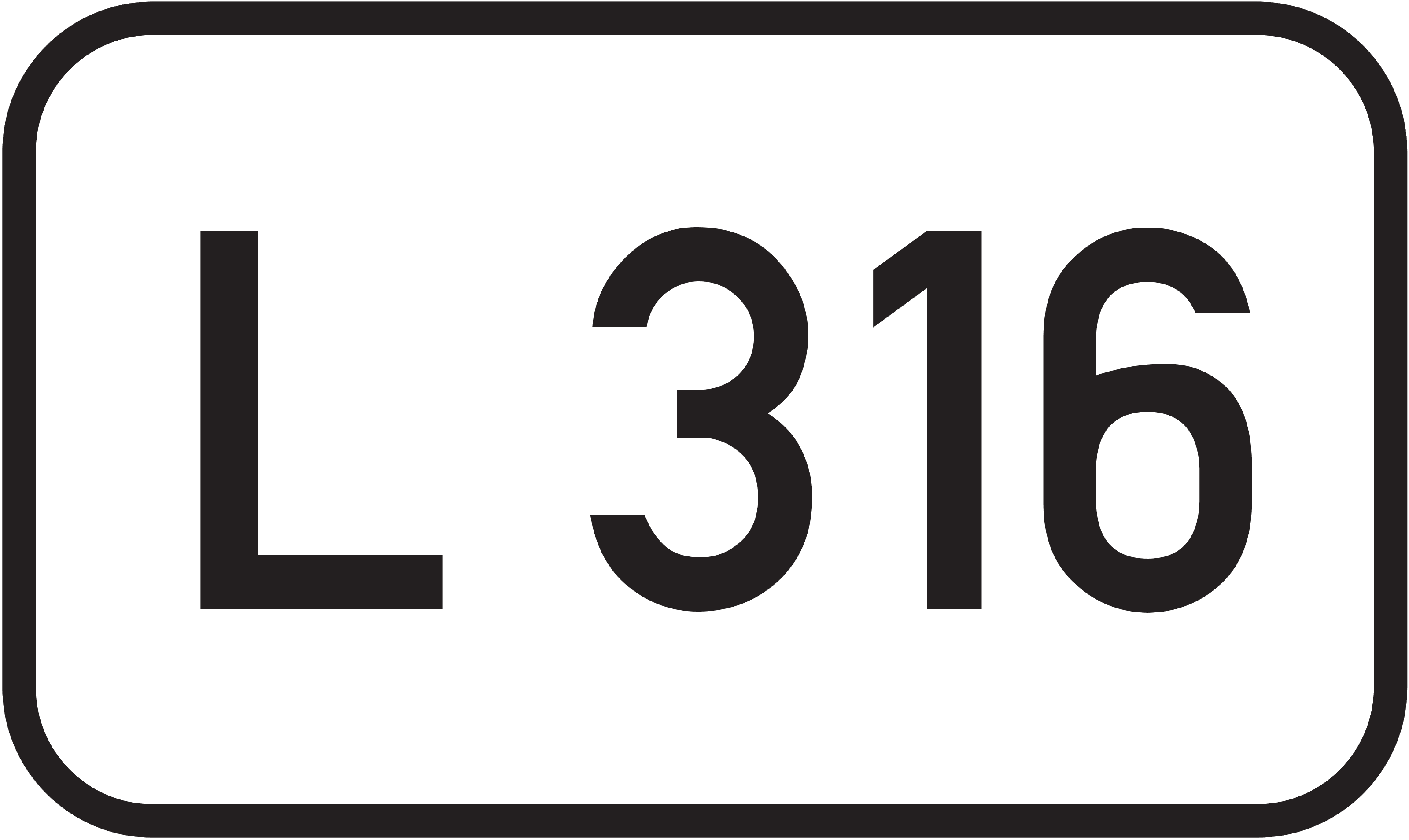 Straßenschild Landesstraße L 316