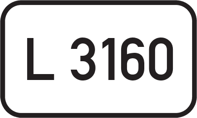 Straßenschild Landesstraße L 3160