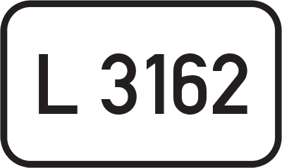 Straßenschild Landesstraße L 3162