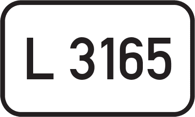 Straßenschild Landesstraße L 3165