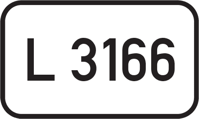 Straßenschild Landesstraße L 3166