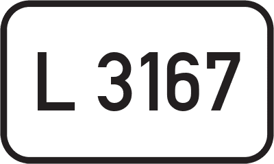 Straßenschild Landesstraße L 3167