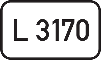 Straßenschild Landesstraße L 3170