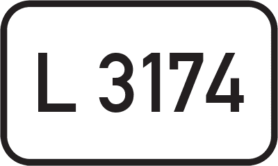 Straßenschild Landesstraße L 3174