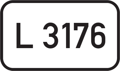 Straßenschild Landesstraße L 3176