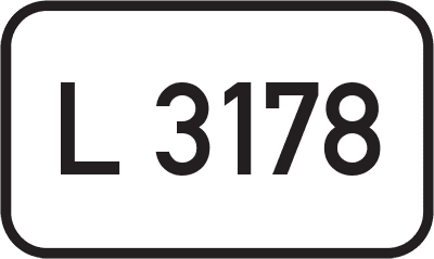 Straßenschild Landesstraße L 3178