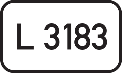 Straßenschild Landesstraße L 3183