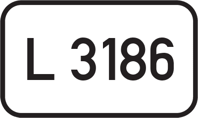 Straßenschild Landesstraße L 3186