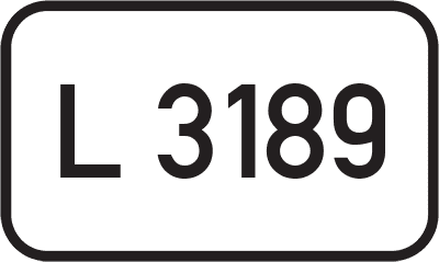 Straßenschild Landesstraße L 3189