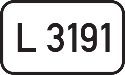 Straßenschild Landesstraße L 3191