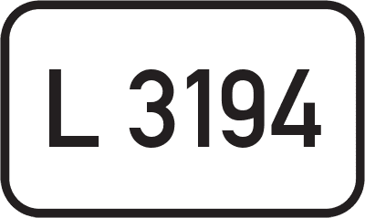 Straßenschild Landesstraße L 3194