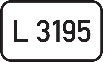 Straßenschild Landesstraße L 3195
