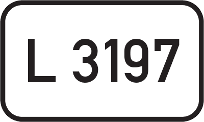 Straßenschild Landesstraße L 3197
