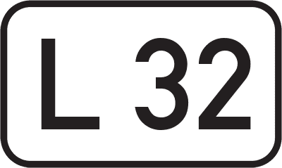 Straßenschild Landesstraße L 32