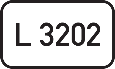 Straßenschild Landesstraße L 3202