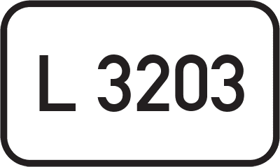 Straßenschild Landesstraße L 3203