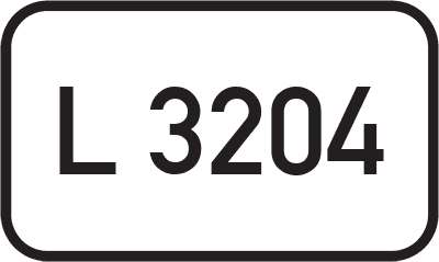 Straßenschild Landesstraße L 3204