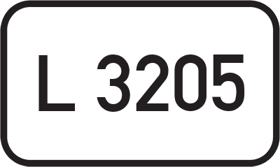 Straßenschild Landesstraße L 3205