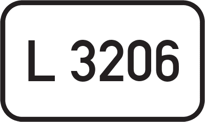 Straßenschild Landesstraße L 3206