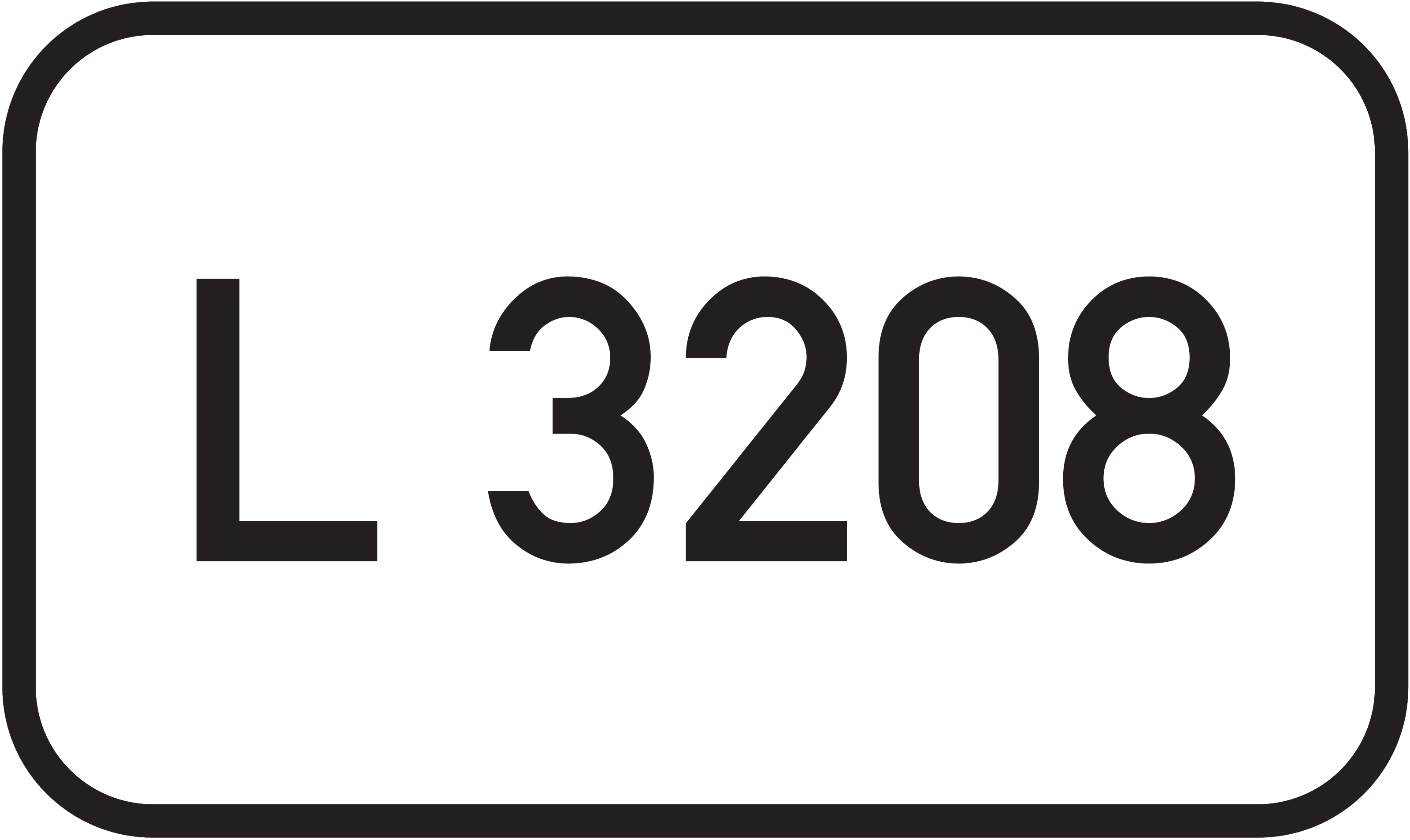 Straßenschild Landesstraße L 3208