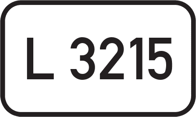 Straßenschild Landesstraße L 3215