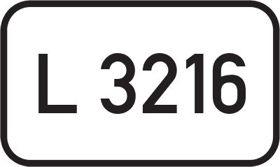 Straßenschild Landesstraße L 3216