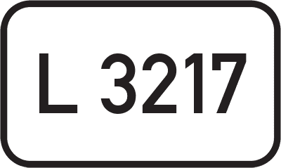 Straßenschild Landesstraße L 3217