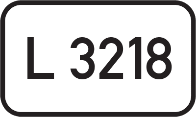 Straßenschild Landesstraße L 3218
