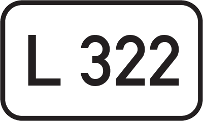 Straßenschild Landesstraße L 322