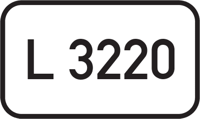 Straßenschild Landesstraße L 3220