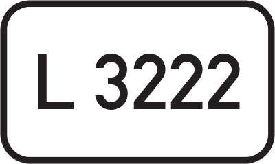 Straßenschild Landesstraße L 3222