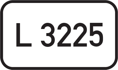 Straßenschild Landesstraße L 3225