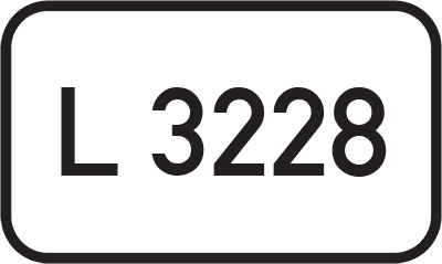 Straßenschild Landesstraße L 3228