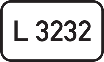 Straßenschild Landesstraße L 3232