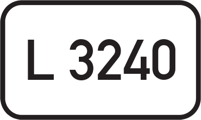 Straßenschild Landesstraße L 3240
