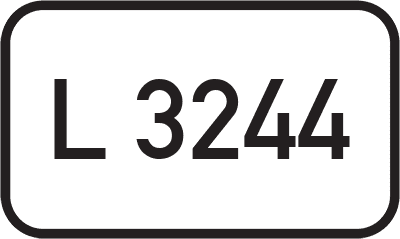 Straßenschild Landesstraße L 3244
