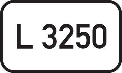 Straßenschild Landesstraße L 3250