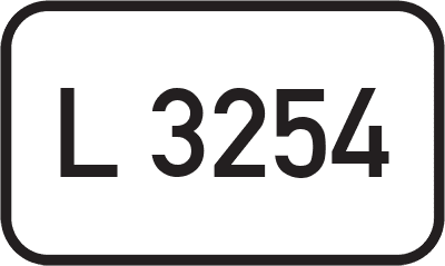Straßenschild Landesstraße L 3254