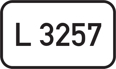 Straßenschild Landesstraße L 3257