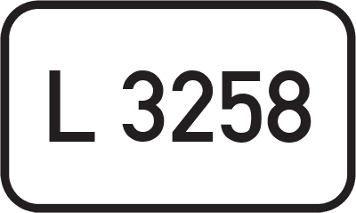 Straßenschild Landesstraße L 3258