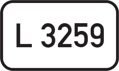 Straßenschild Landesstraße L 3259