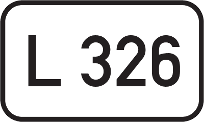 Straßenschild Landesstraße L 326