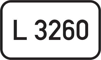 Straßenschild Landesstraße L 3260