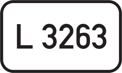 Straßenschild Landesstraße L 3263