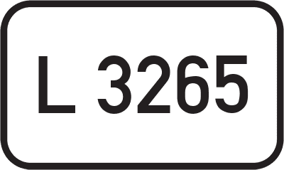 Straßenschild Landesstraße L 3265