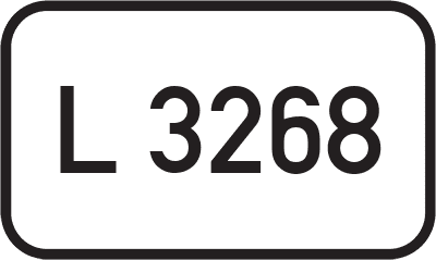 Straßenschild Landesstraße L 3268