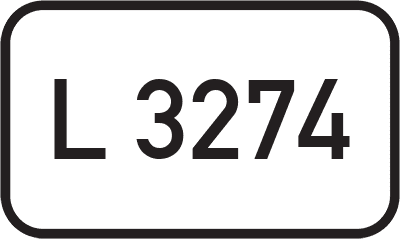 Straßenschild Landesstraße L 3274