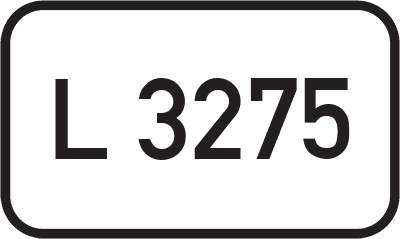 Straßenschild Landesstraße L 3275